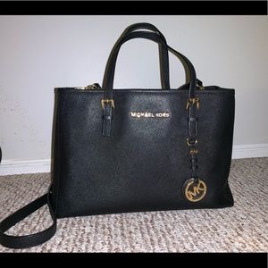Black Michael kors large crossbody purse